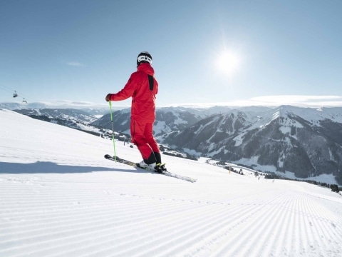 Auf den Pisten im Skicircus im Salzburger Land